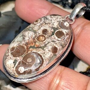 Birds Eye Ryolite Jasper Pendant 2”
